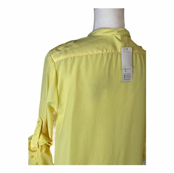 HARVE BENARD sunlight shirt Buttonsdown shirt sz XL rollover sleeve blouse - Picture 4 of 8